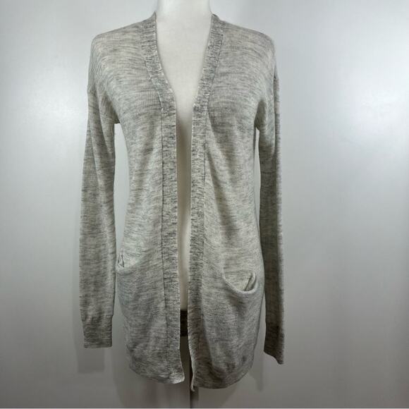 Aritzia Wilfred Free Open Front Cardigan XS Wool Mohair Neutral Pockets Casual - Picture 8 of 10